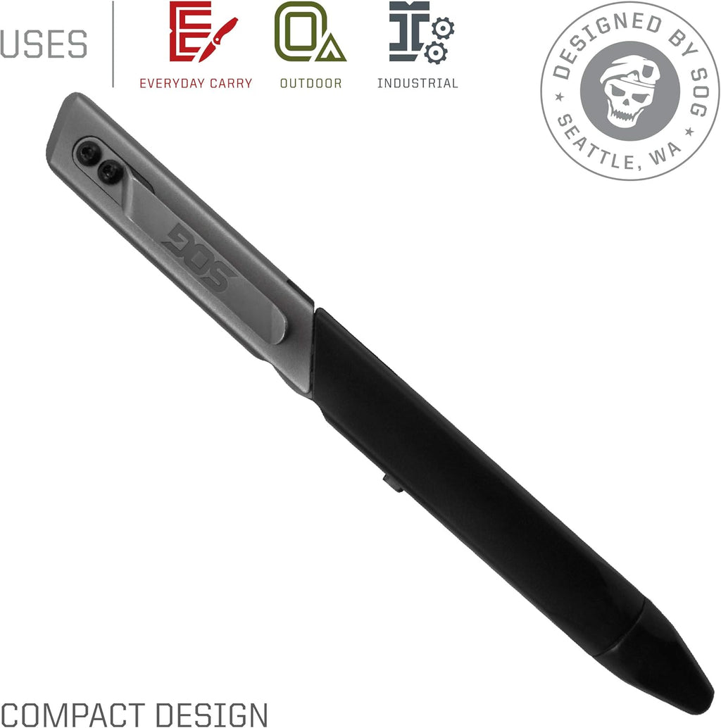 SOG Baton Q1 Black Multi-Tool Tactical Pen