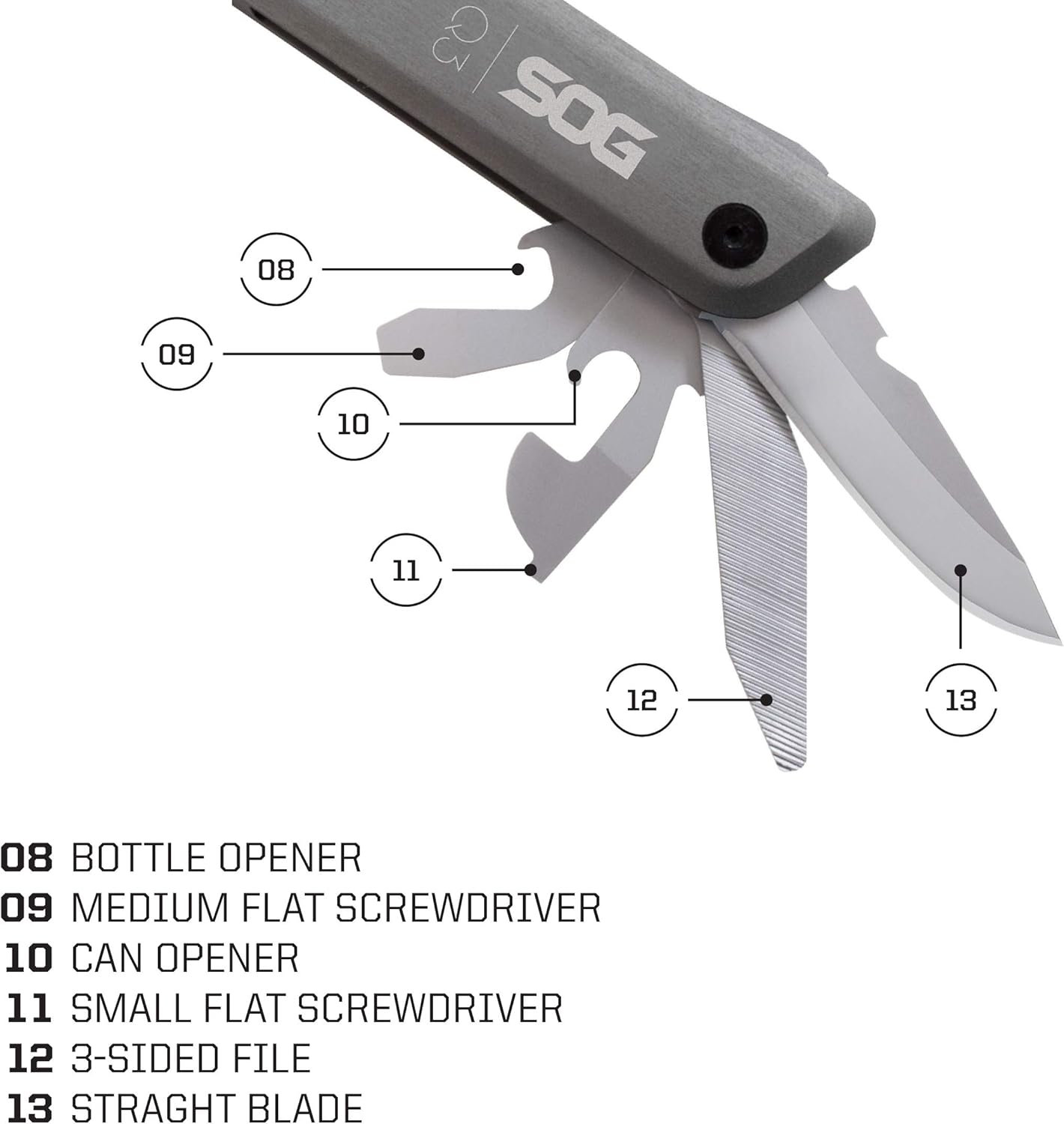 SOG Baton Q3 Black Multi-Tool