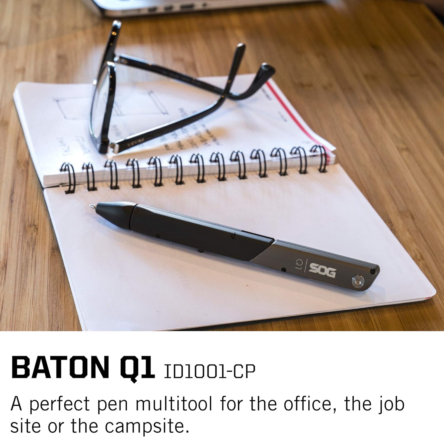 SOG Baton Q1 Black Multi-Tool Tactical Pen