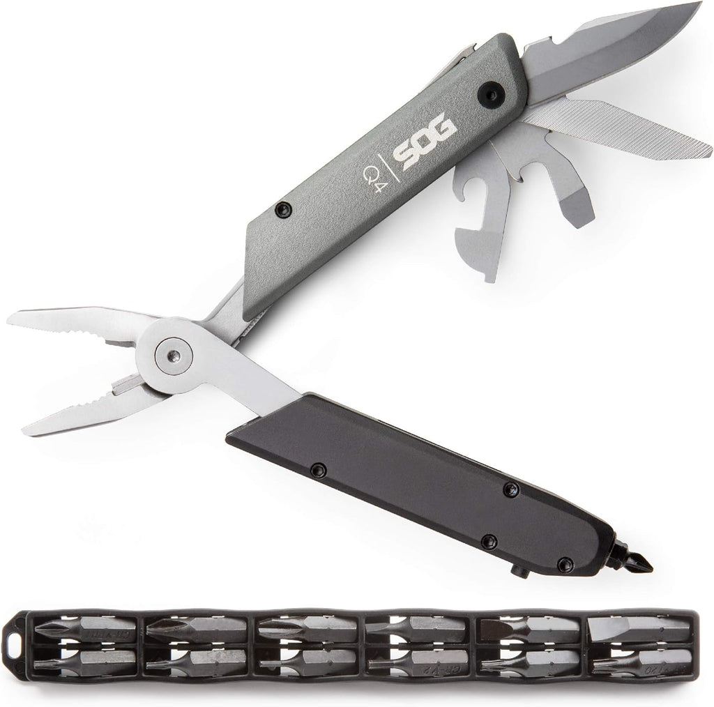 SOG Baton Q4 Black Hex Driver Multi Tool Kit Pocket Knife