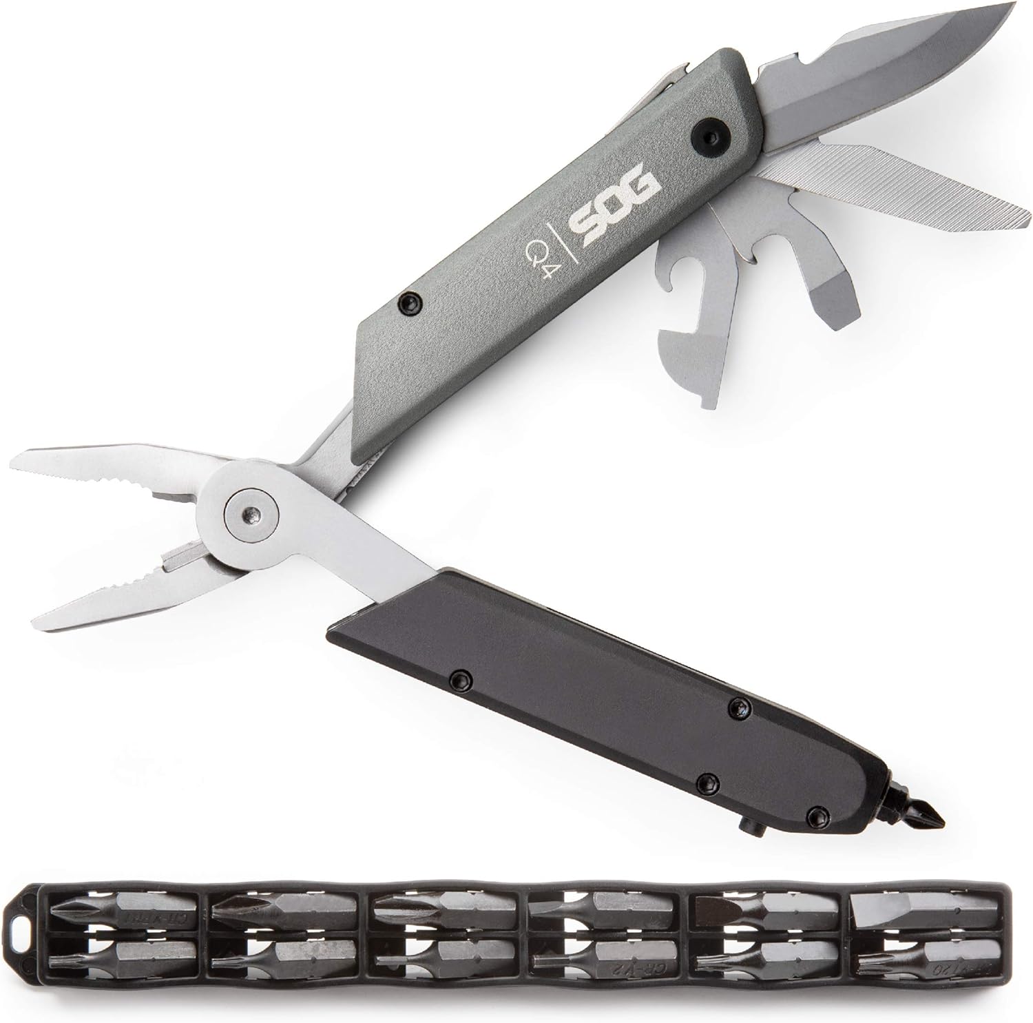 SOG Baton Q4 Black Hex Driver Multi Tool Kit Pocket Knife