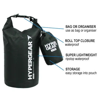 HYPERGEAR Dry Bag Lite 2L Expandable Dry Bag