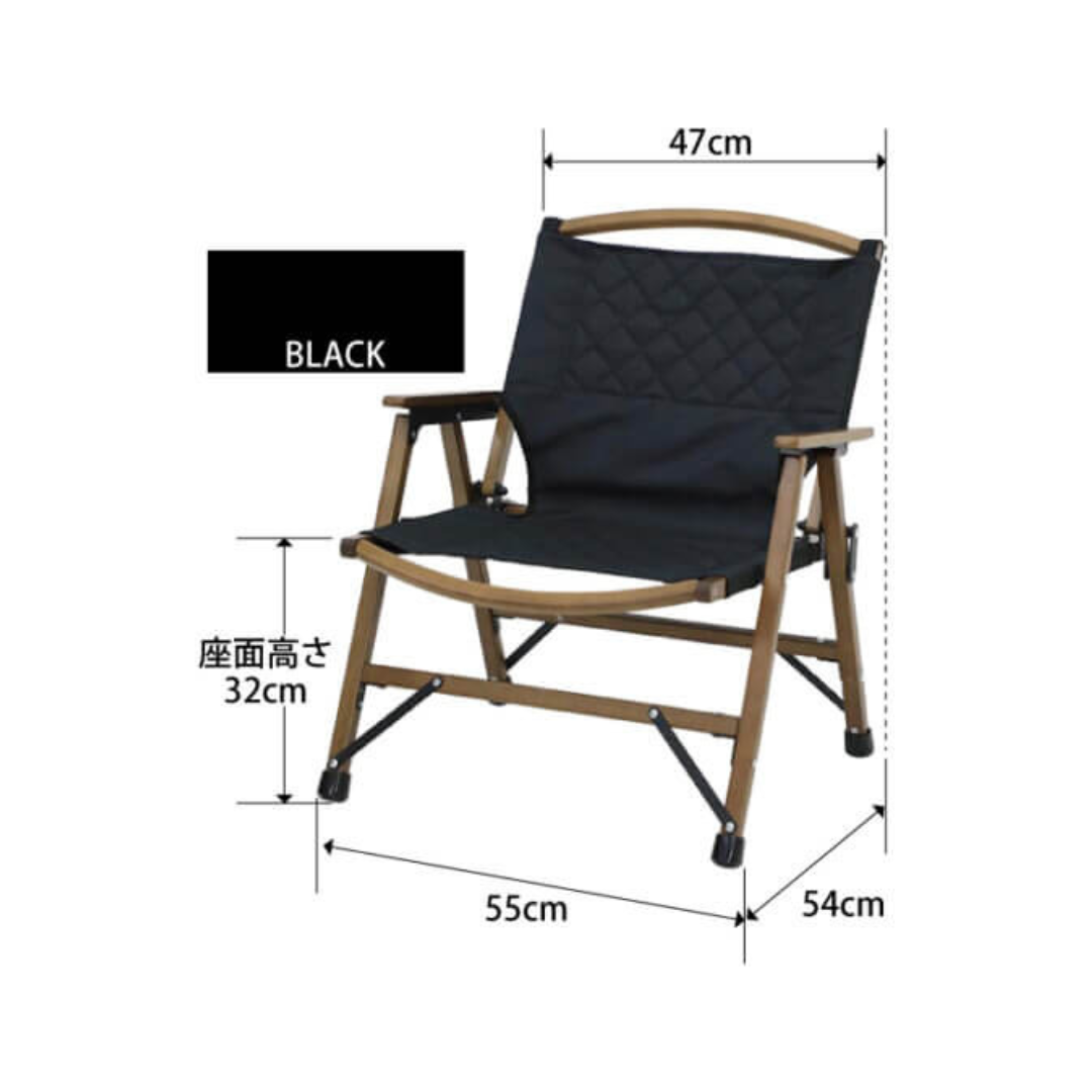 QUICKCAMP  Single Seat Wood Low Chair QC-WLC