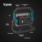 SUNREI V3000 Portable Dual Tone Multi-Purpose Work Light – 3000 Lumens