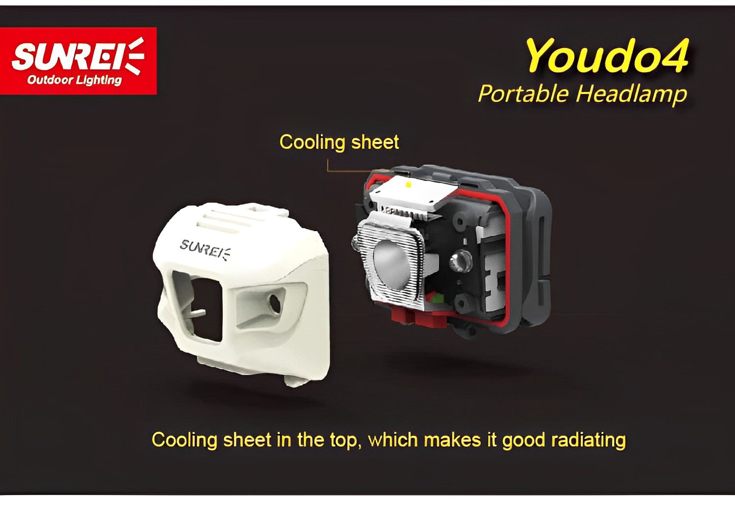 SUNREI Youdo 4 Lightweight Rechargeable Headlamp – 330 Lumens