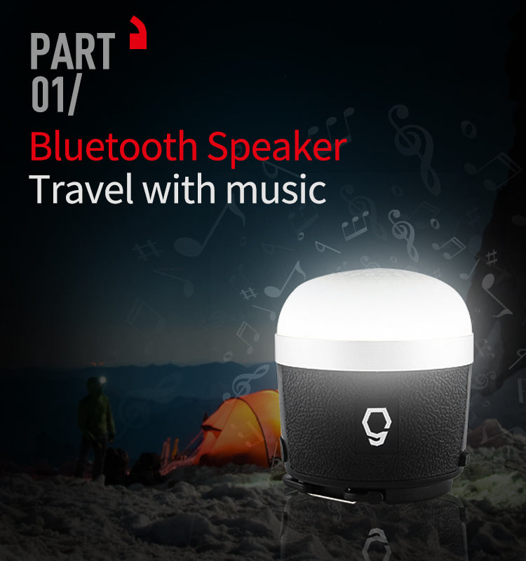 SUNREI CC Music S Bluetooth Speaker Lantern with Powerbank – 390 Lumens