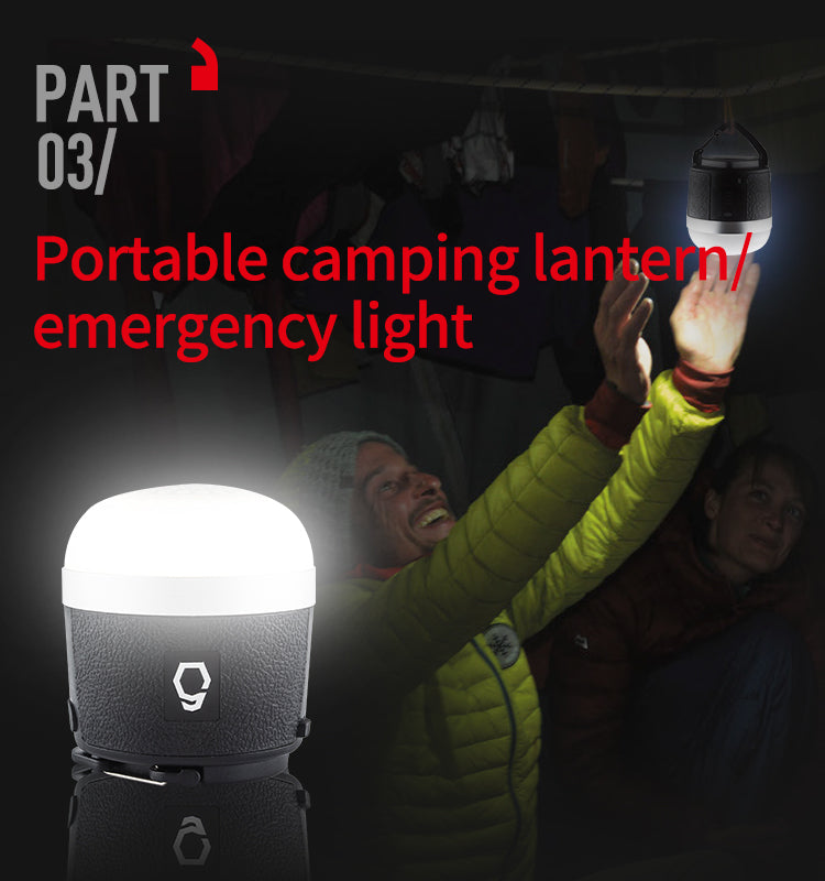 SUNREI CC Music S Bluetooth Speaker Lantern with Powerbank – 390 Lumens