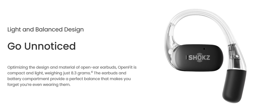 SHOKZ OpenFit Open-Ear True Wireless Earbuds