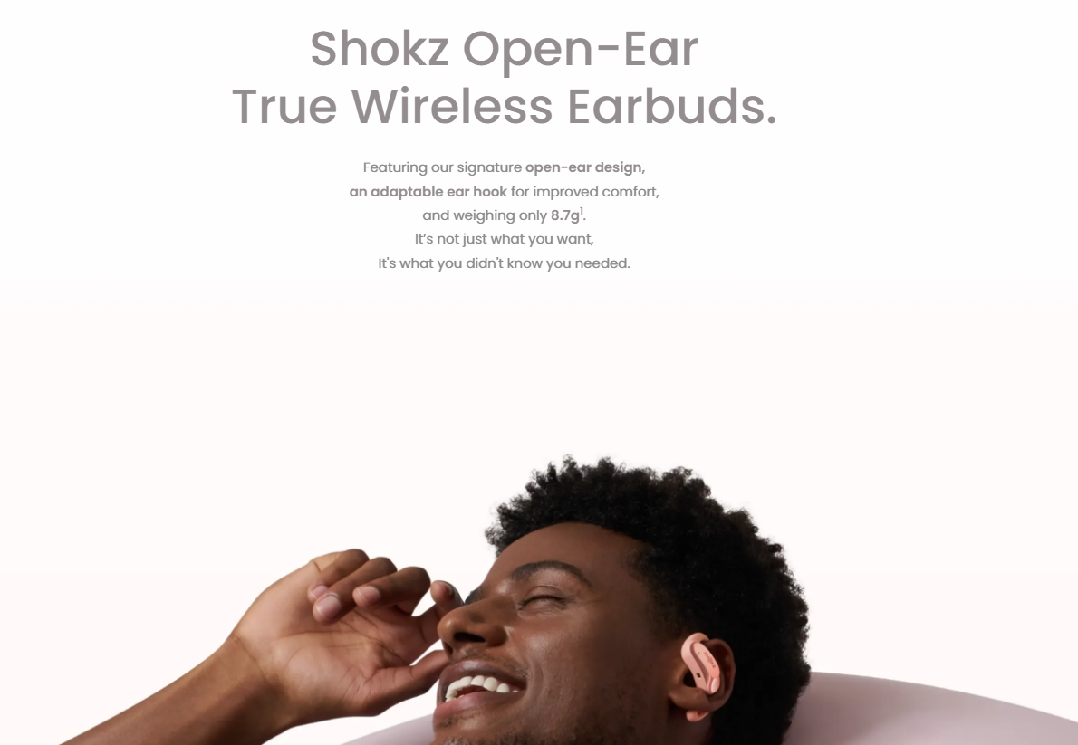 SHOKZ OpenFit Air Open-Ear True Wireless Earbuds