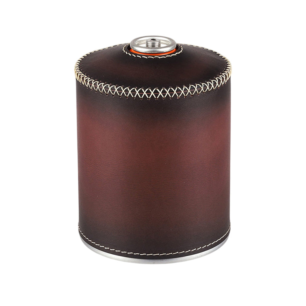 THOUS WINDS 450G Gas Canister Retro Handmade Leather Cover