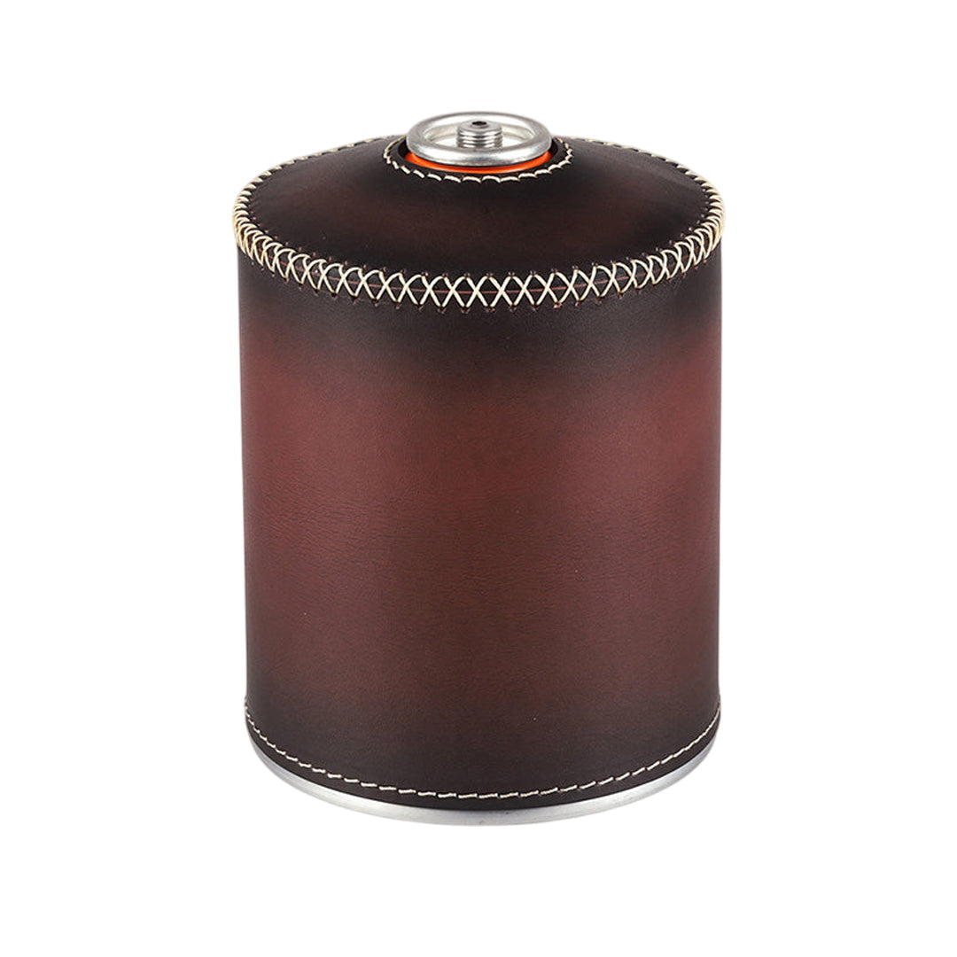 THOUS WINDS 450G Gas Canister Retro Handmade Leather Cover