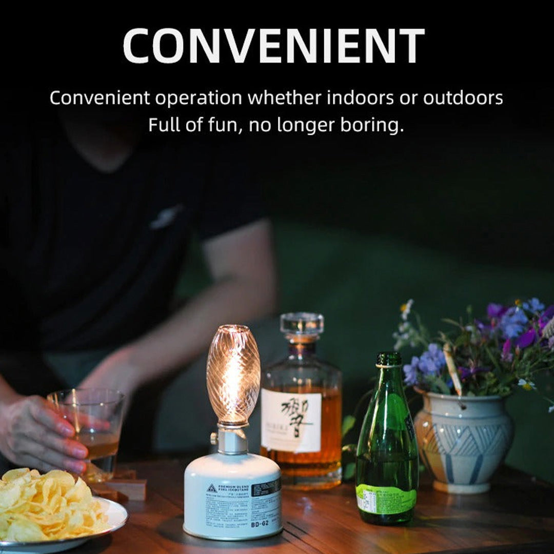 THOUS WINDS Retro Candle Light Gas Lantern - Angle Line