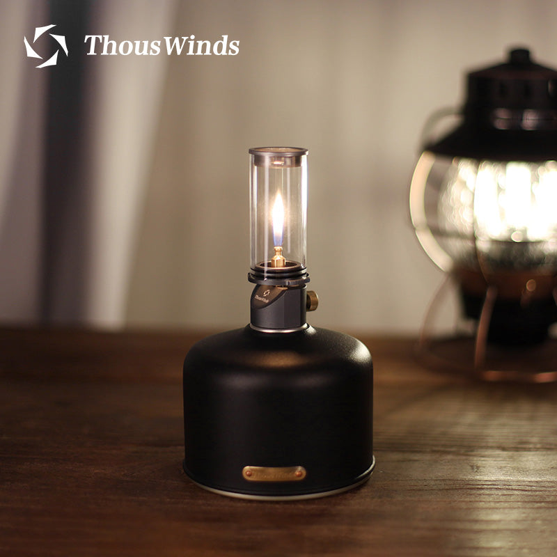 THOUS WINDS Retro Candle Light Gas Lantern - Transparent Design