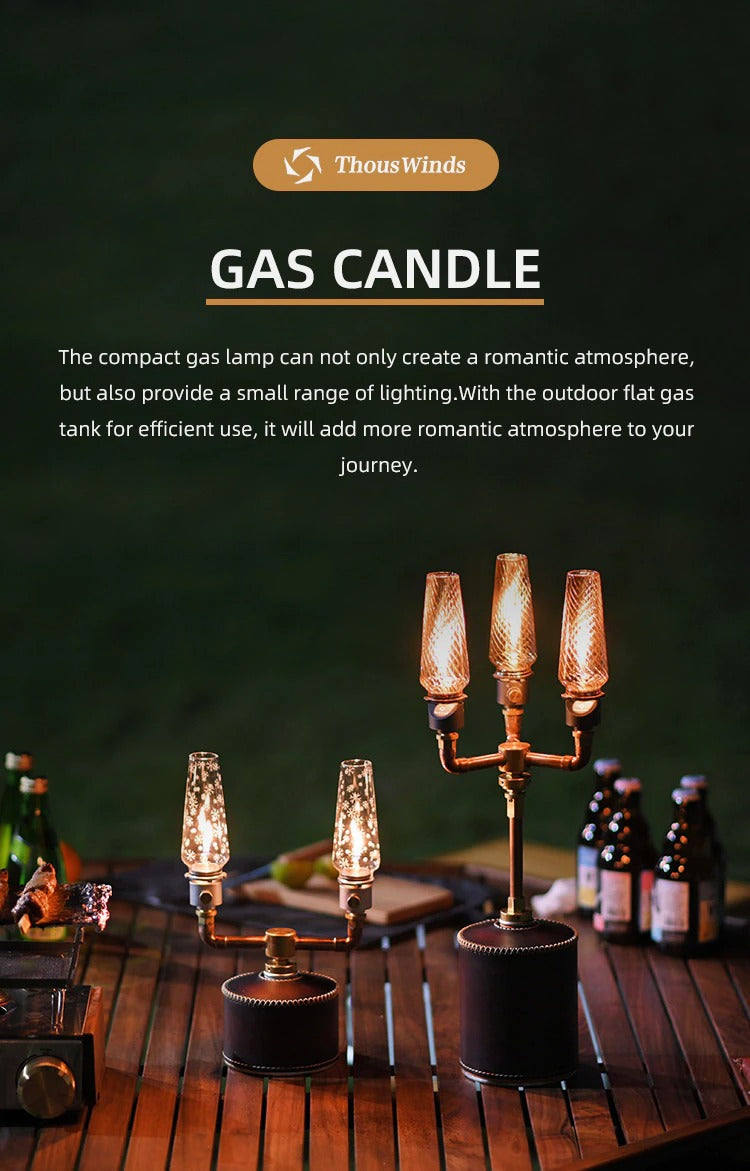 THOUS WINDS Retro Candle Light Gas Lantern - Angle Line