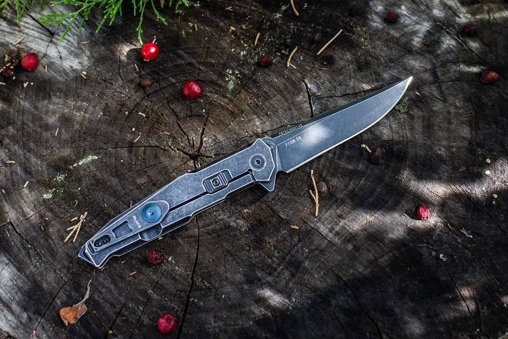 RUIKE P108-SB Stonewashed Flipper Folding Pocket Knife