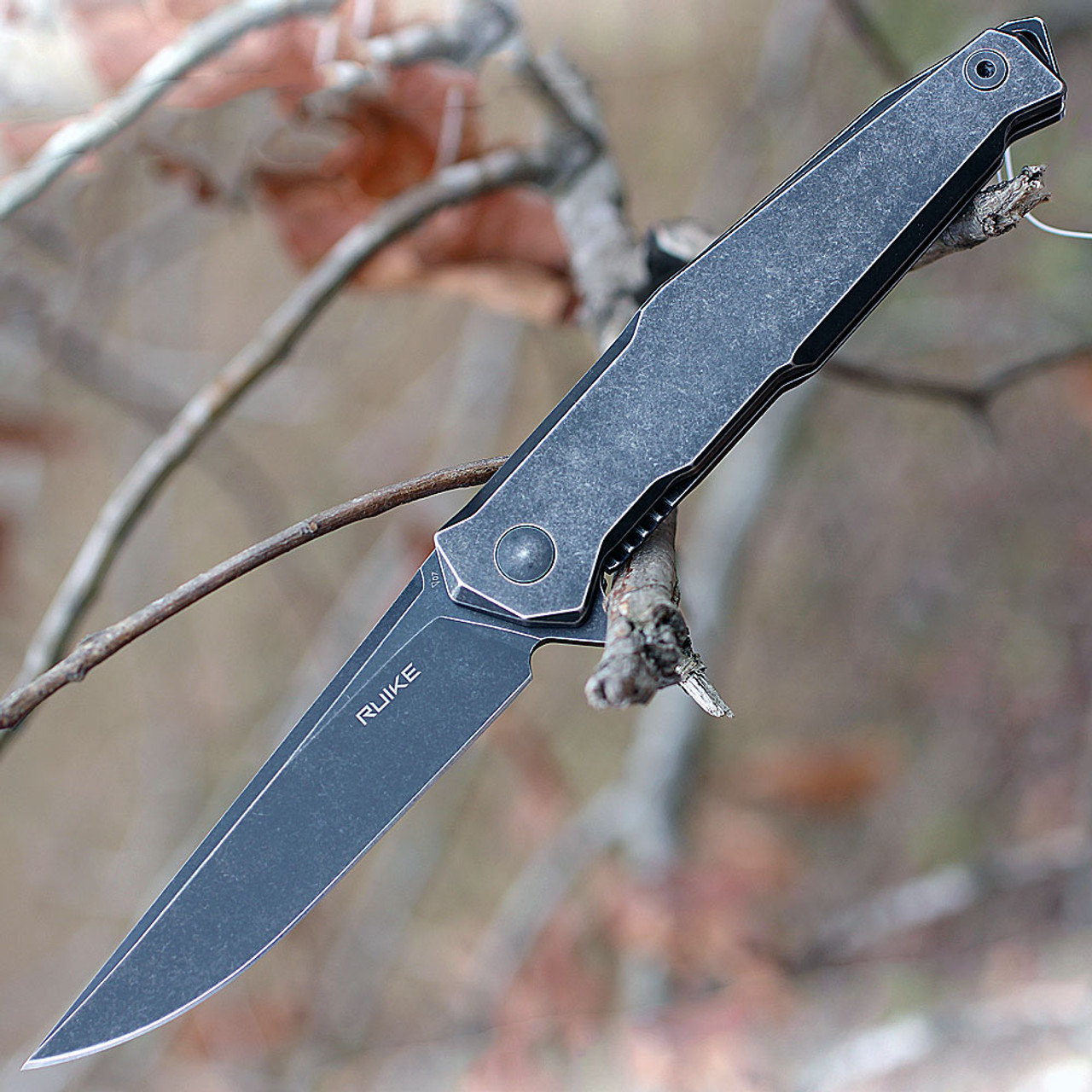 RUIKE P108-SB Stonewashed Flipper Folding Pocket Knife