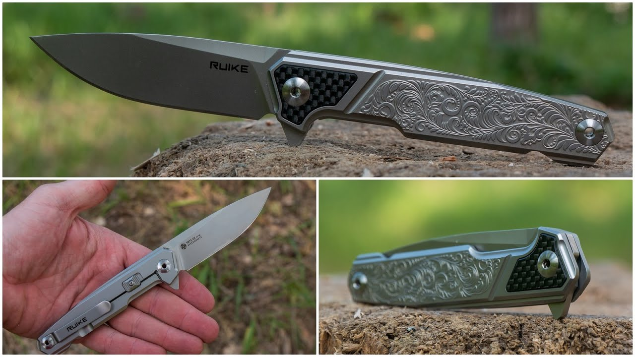 RUIKE P875-SZ Folding Knife with Carbon Fiber Inlay
