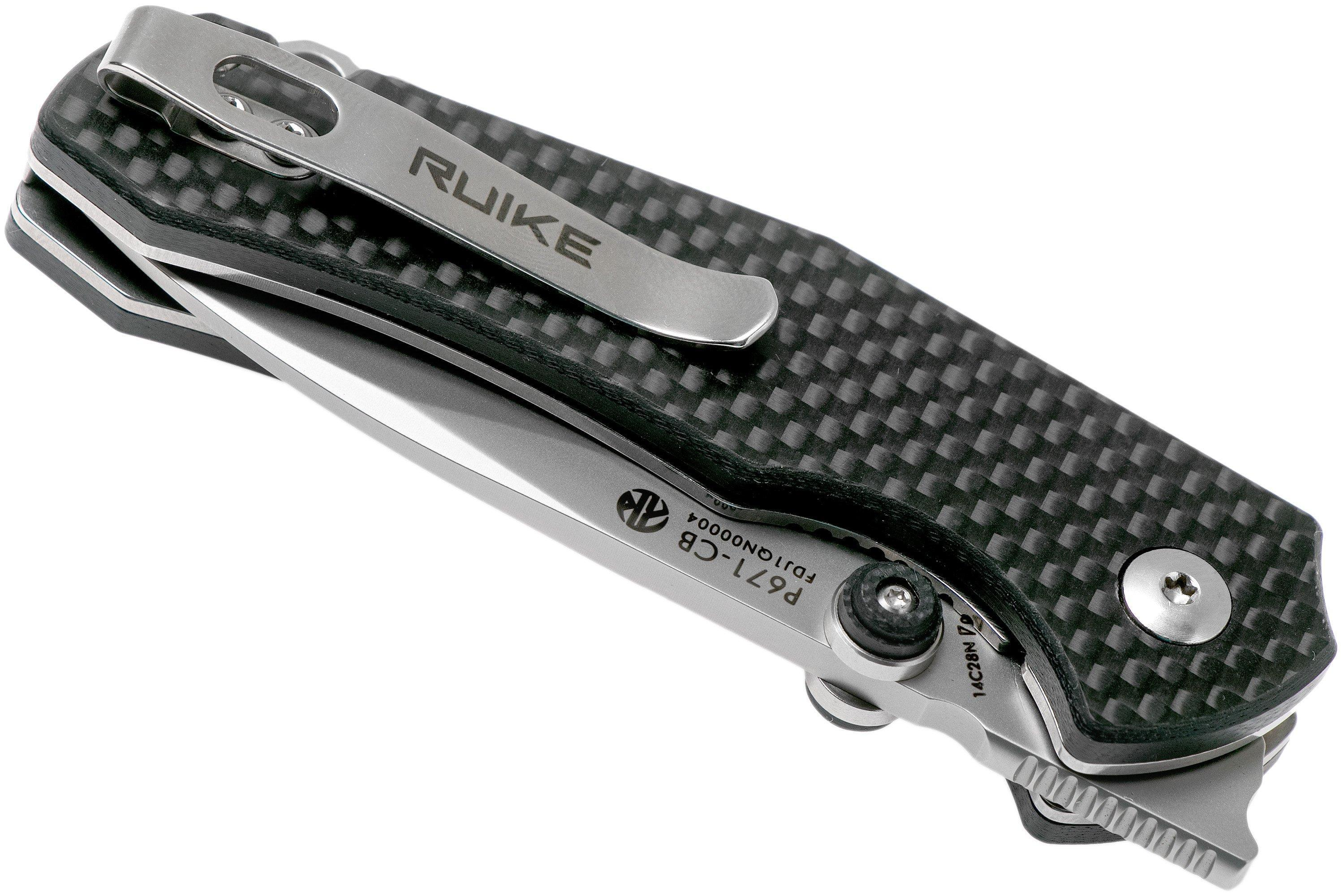 RUIKE P671-CB Front Flipper Carbon Fibre Pocket Knife