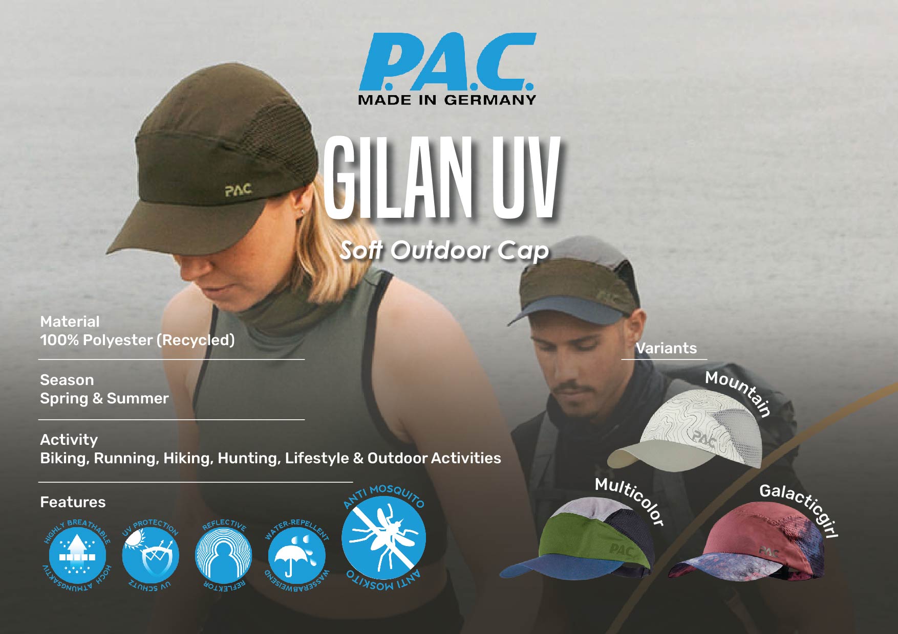 PAC UV Gilan Soft Cap with Neck Protection (Anti Mosquito)