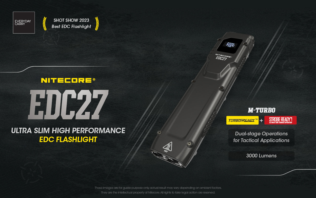 NITECORE EDC27 Ultra Slim Flashlight 3000LM