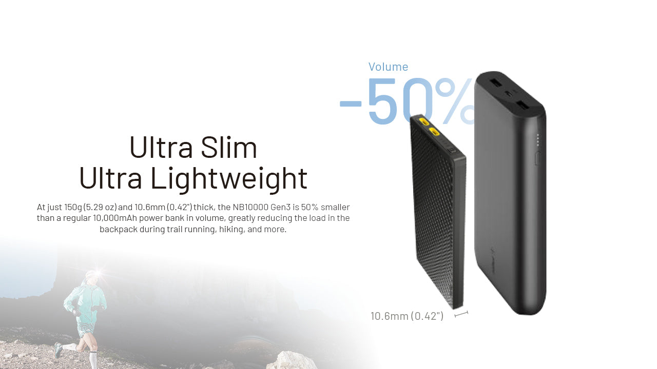 NITECORE NB10000 Gen 3 Ultra-Slim Power Bank 10000mAh