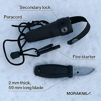 MORAKNIV Eldris Black w Fire Kit (S) Outdoor Bushcraft Knife