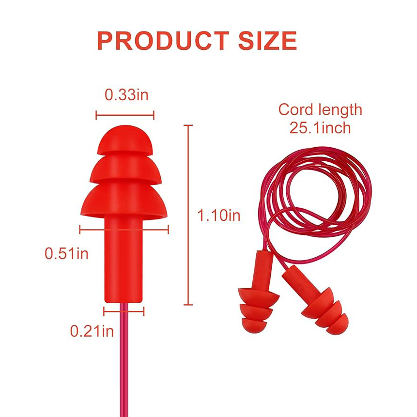 MILWAUKEE Noise Protection Reusable Corded Earplugs – 3 Pairs