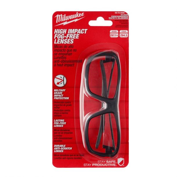 MILWAUKEE Eye Protection Fog-Free Safety Glasses