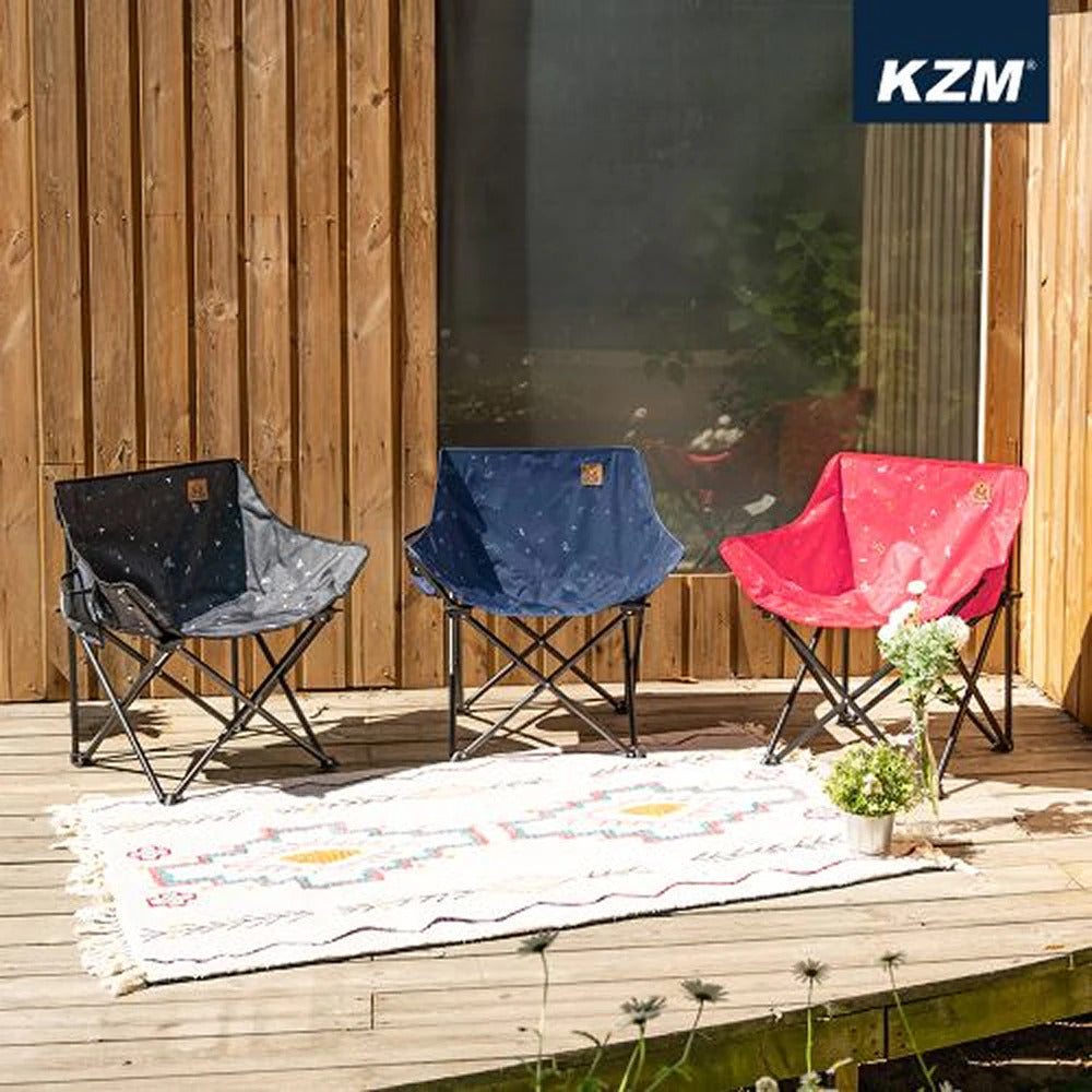 KZM Monogram Hygee Chair Black Camping Chair