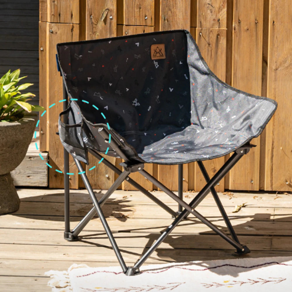 KZM Monogram Hygee Chair Black Camping Chair