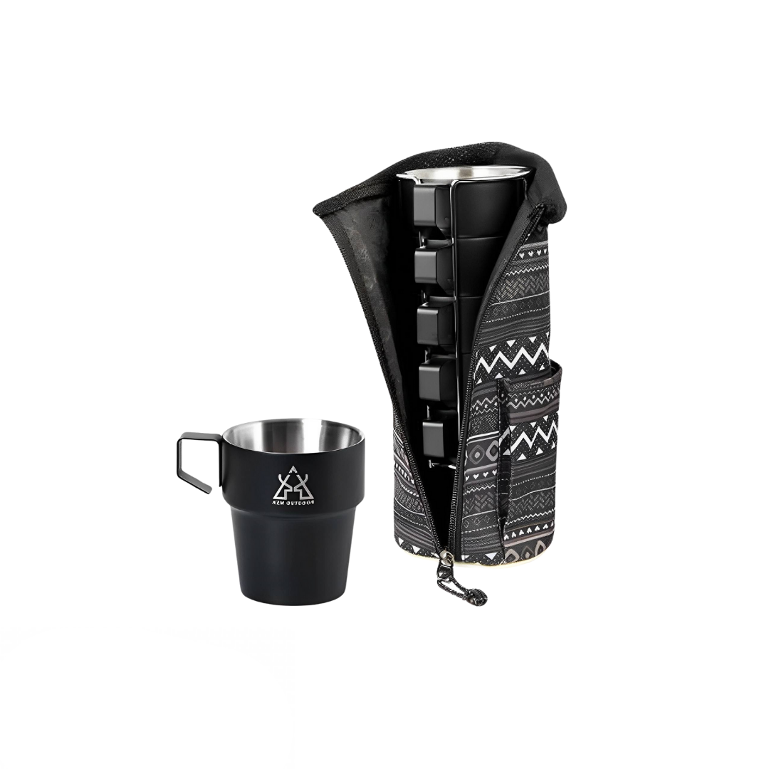 KZM New Black Mug 5P