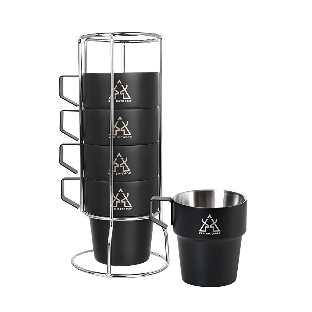 KZM New Black Mug 5P