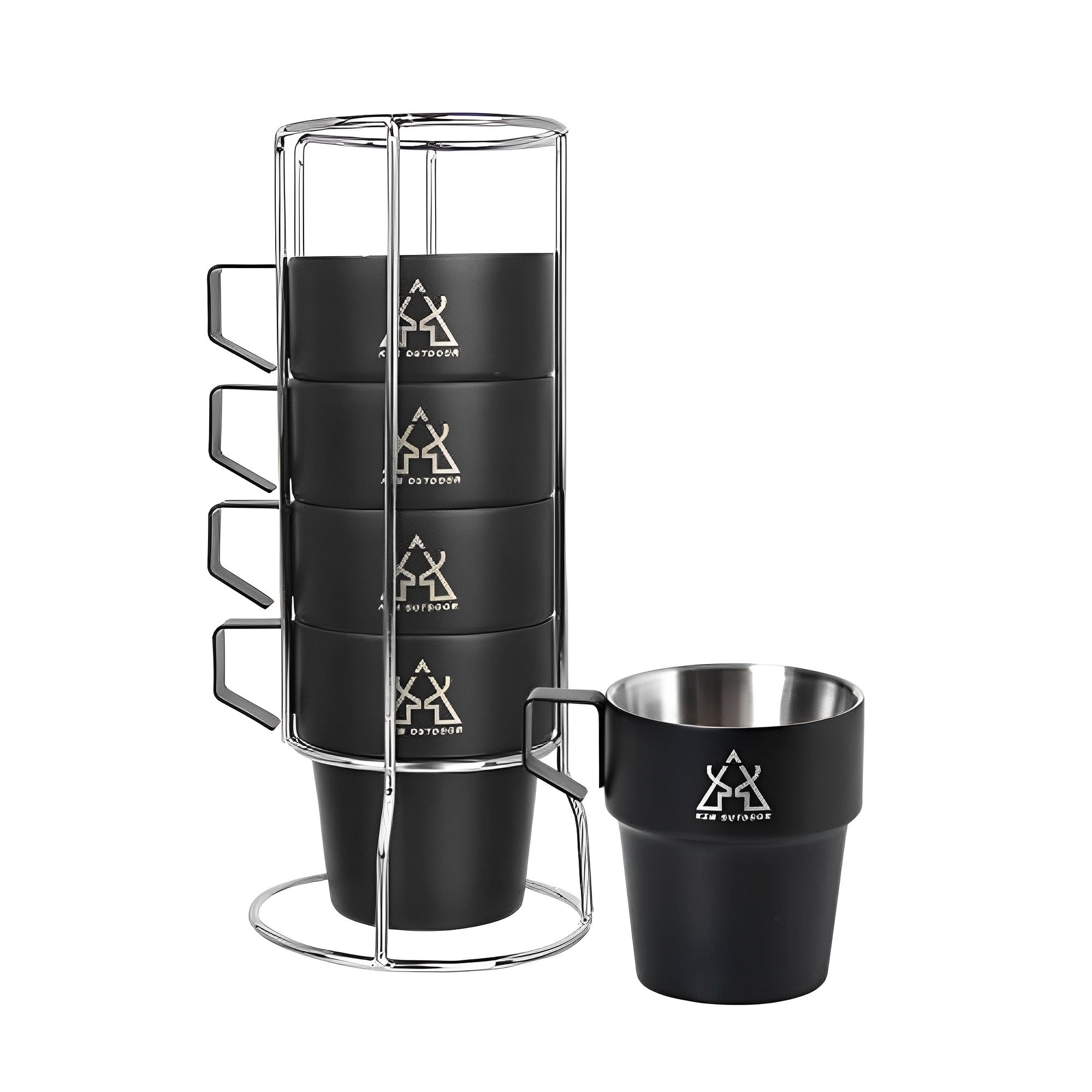KZM New Black Mug 5P