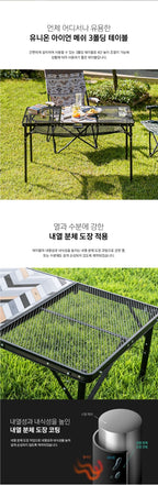KZM Union Iron Mesh 3 Folding Table