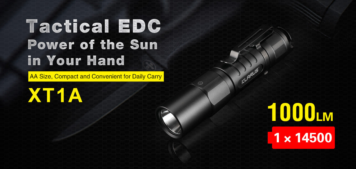 KLARUS XT1A 1000 Lumen Tactical EDC Flashlight