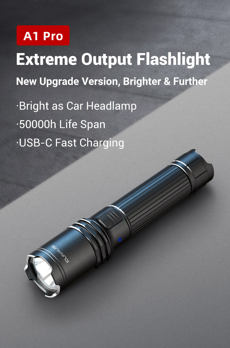 KLARUS A1 Pro 1300 Lumen Tactical Flashlight