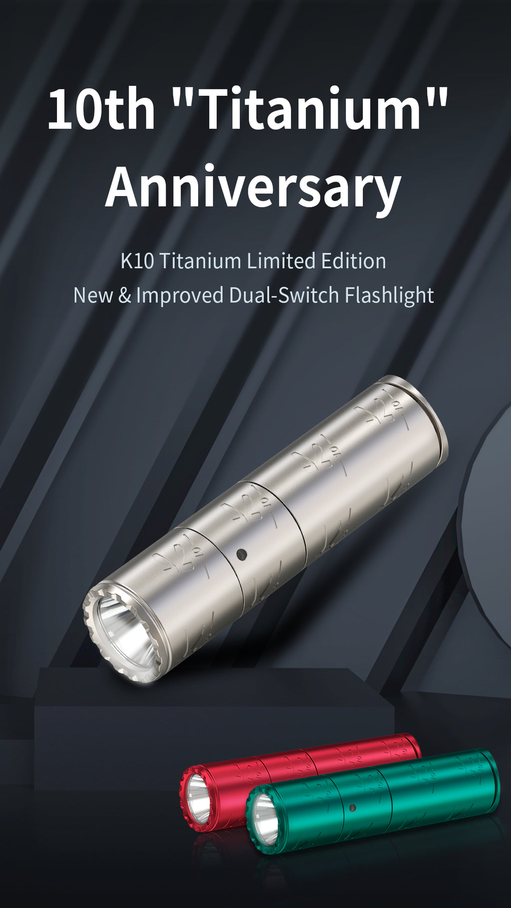 KLARUS K10 1200 Lumens 10th Anniversary LED Flashlight
