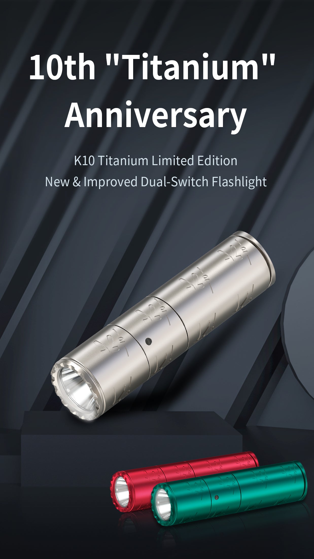 KLARUS K10 1200 Lumens 10th Anniversary LED Flashlight