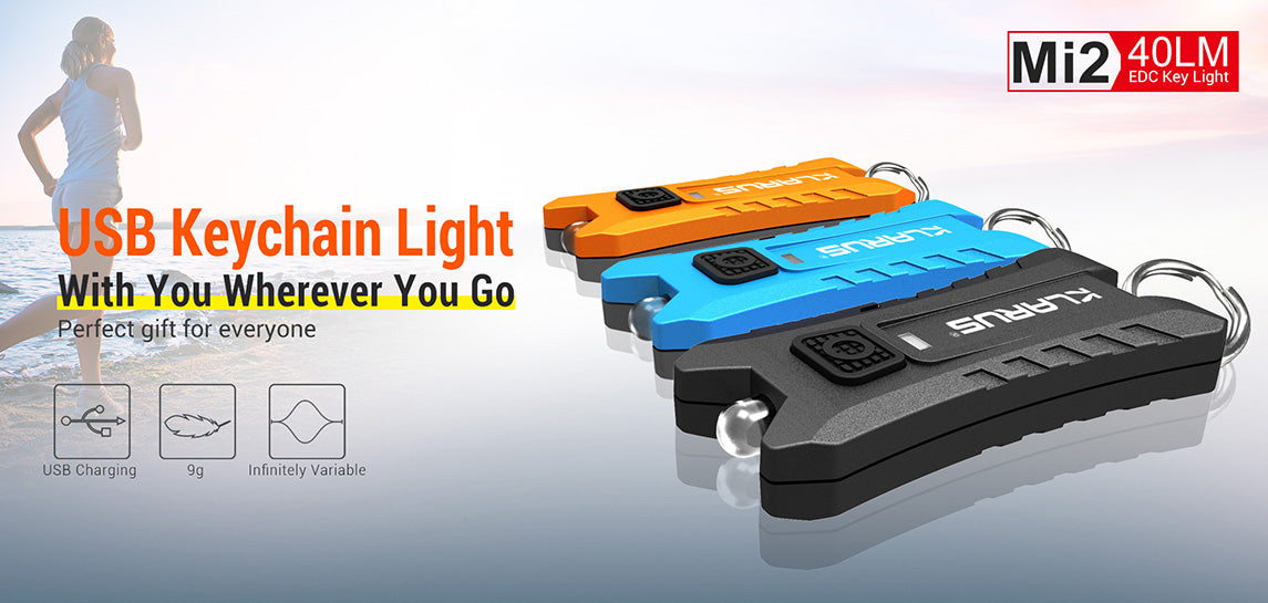 KLARUS Mi2 USB Keychain Light 1.5 - 40 Lumens
