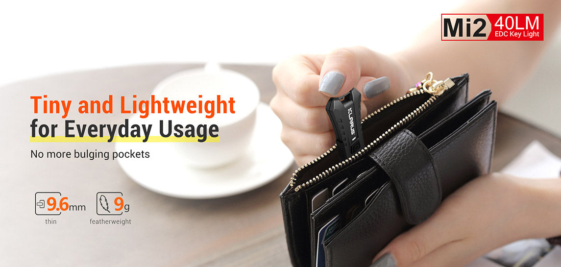 KLARUS Mi2 USB Keychain Light 1.5 - 40 Lumens