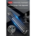 KLARUS EC20 Self Defense 1100 LM Rechargeable EDC Flashlight