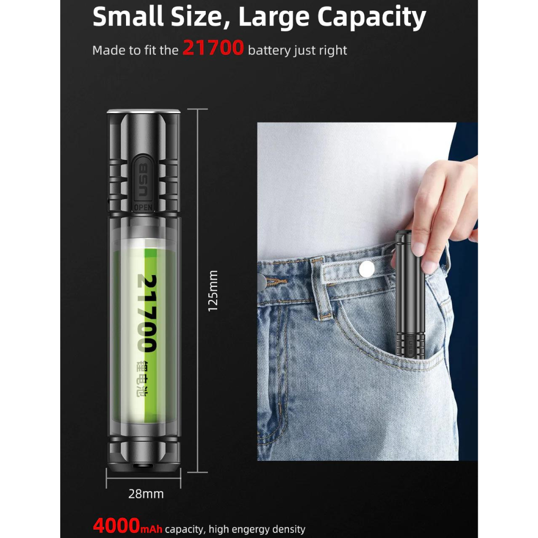 KLARUS EC20 Self Defense 1100 LM Rechargeable EDC Flashlight