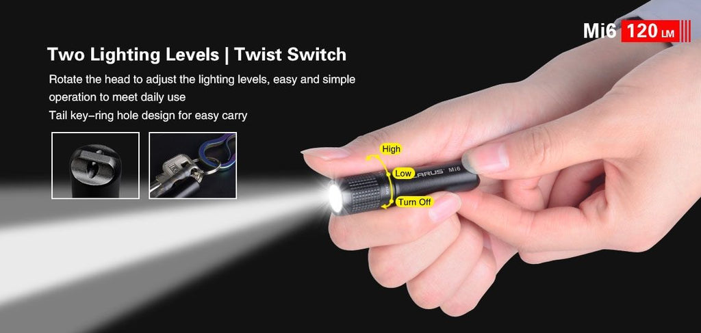 KLARUS Mi6 120 Lumen Keychain Flashlight