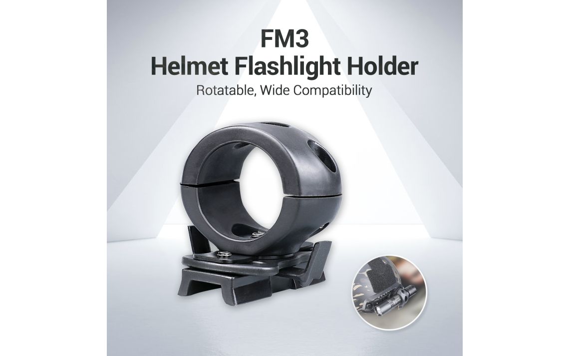 KLARUS FM3 Helmet Mount 23-27mm Flashlight