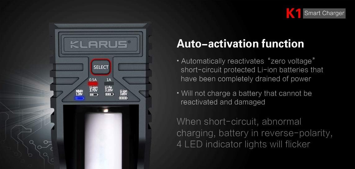 KLARUS K1 Smart Battery Charger 1 Slot