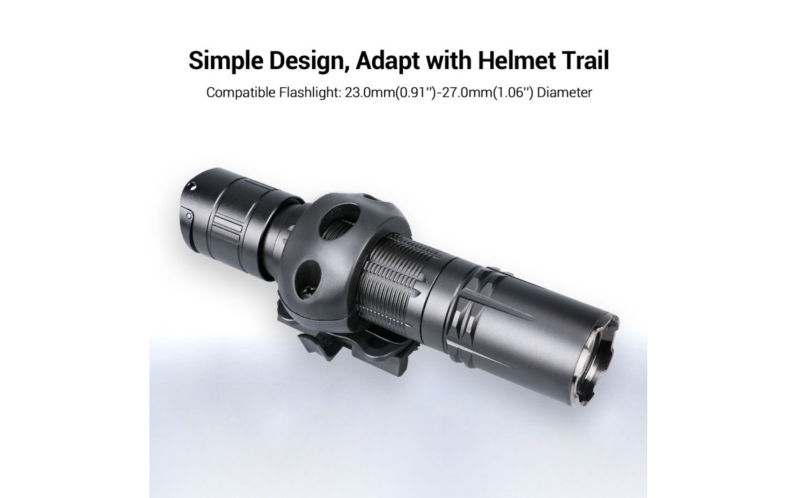 KLARUS FM3 Helmet Mount 23-27mm Flashlight