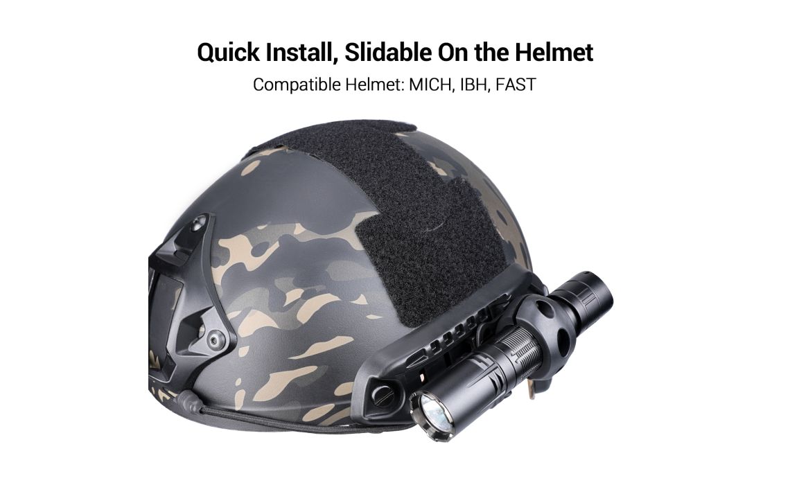 KLARUS FM3 Helmet Mount 23-27mm Flashlight
