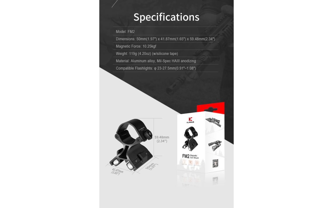 KLARUS FM2 Multifunctional Magnetic Flashlight Mount
