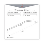 KEITH TITANIUM Straw with Custom Brush & Pouch Ti3701 Ti3702