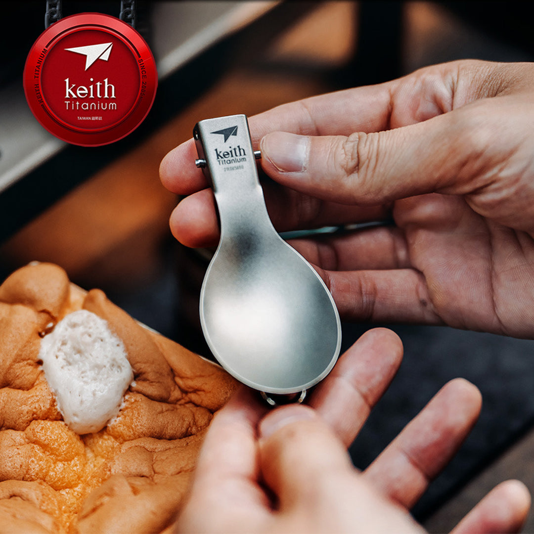 KEITH TITANIUM Folding Spoon Ti5302